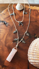 Load image into Gallery viewer, Rose Quartz Set - Antique Silver