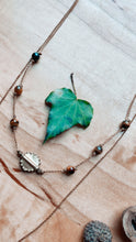 Load image into Gallery viewer, Tigers Eye + Gold Sheen Obsidian Crescent Moon Set *made to order*