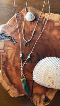 Load image into Gallery viewer, Indian Agate + Green Aventurine Set - Antique Silver
