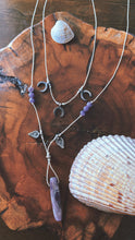 Load image into Gallery viewer, Amethyst Triple Moon Set - Antique Silver

