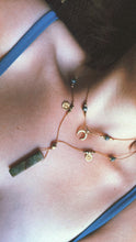 Load image into Gallery viewer, Indian Agate Cresent Moon Set - Brass
