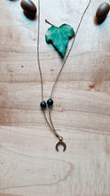 Load image into Gallery viewer, Tigers Eye + Gold Sheen Obsidian Crescent Moon Set *made to order*

